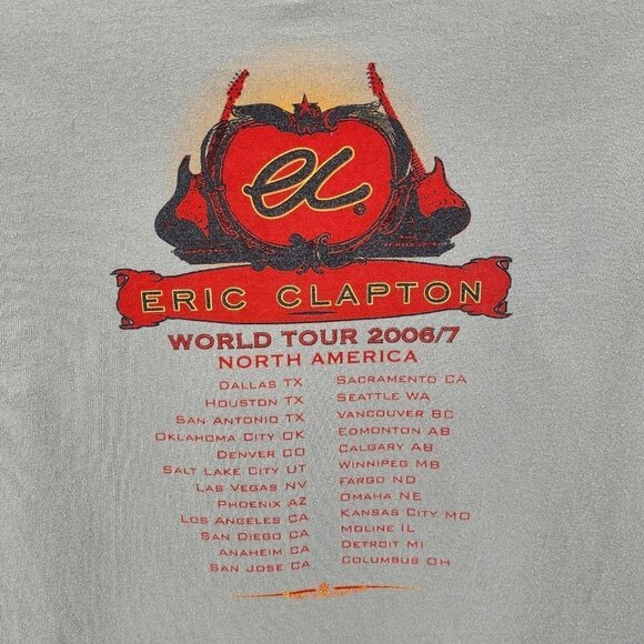 Hanes Eric Clapton World Tour 2006/07 Graphic T-Shirt Mens XL - Picture 8 of 9